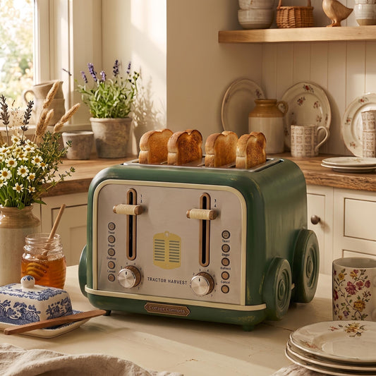 Farmhouse 4-Slice Toaster – Charming Animal Kitchen Appliance for Rustic Country Homes