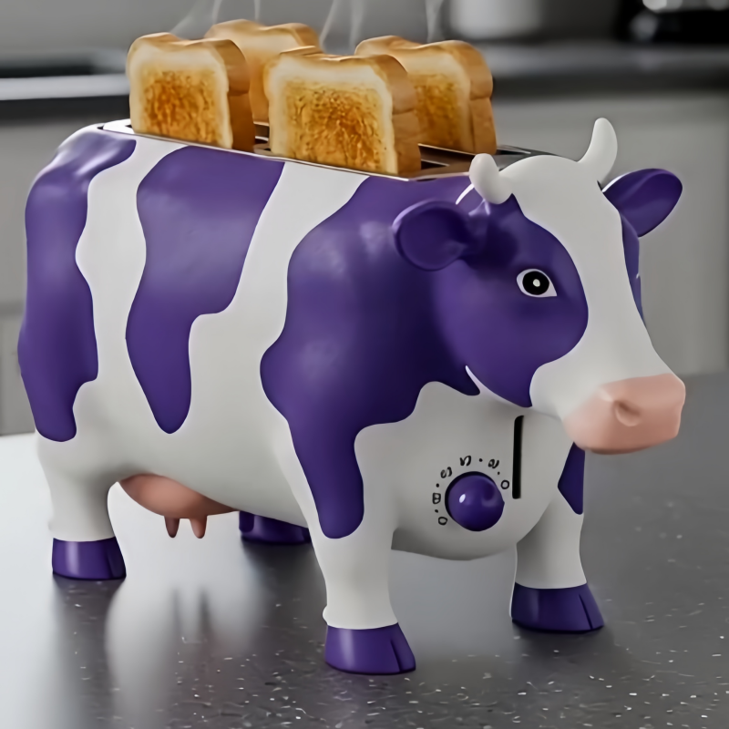 Cute Cow Toaster – Farmhouse Aesthetic Kitchen Appliance & Unique Gift for Cow Lovers