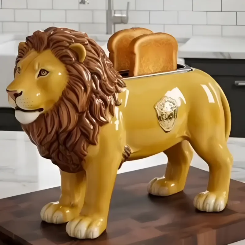 Adorable Animal 2-Slice Toaster | Fun & Functional Novelty Kitchen Appliances-Lion Toaster