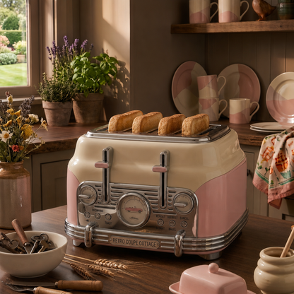 Vintage 4-Slice Toaster – Retro Car-Inspired Kitchen Appliance for Unique Kitchens