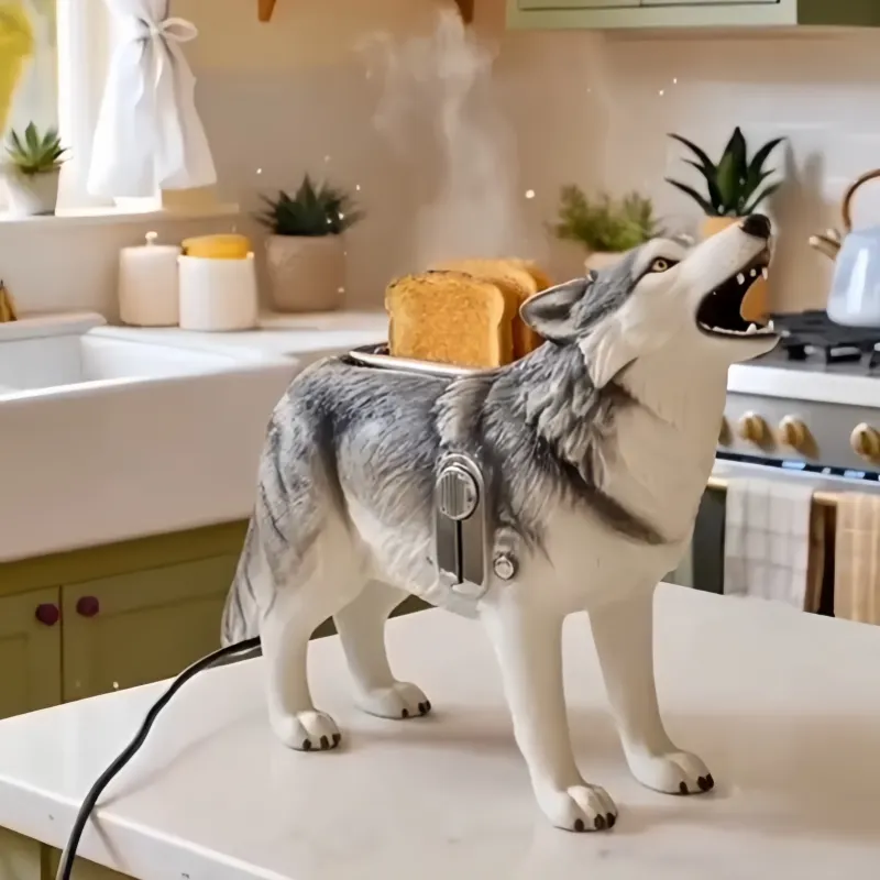 Cute Animal Toaster – 2-Slice Aesthetic Kitchen Appliance for Fun Breakfasts & Unique Home Decor