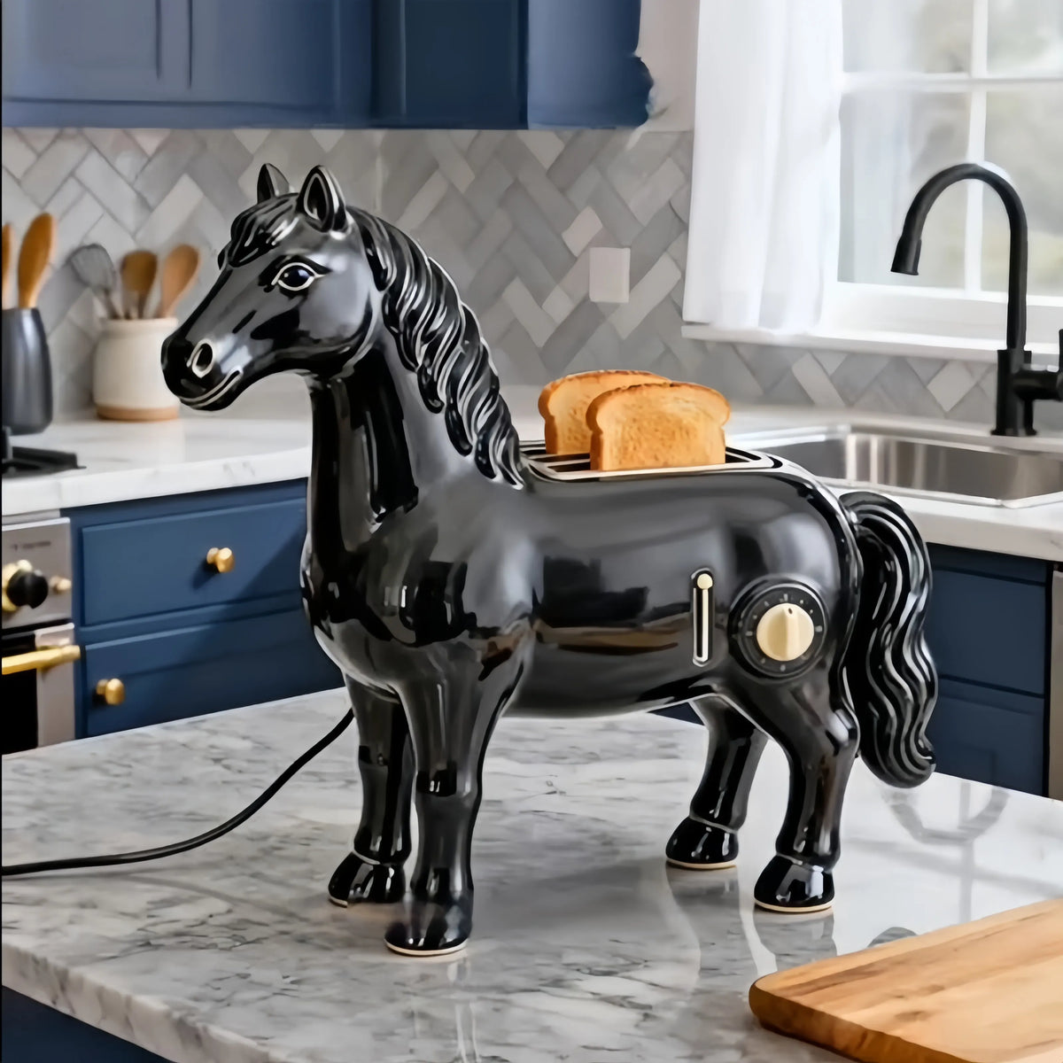 Cute Horse Toaster – 2-Slice Aesthetic Kitchen Appliance for Cozy Breakfasts & Unique Home Decor