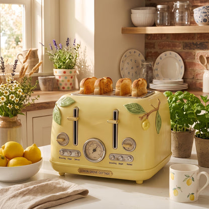 Food-Inspired 4-Slice Toaster – Cute Novelty Kitchen Appliance for Fun Breakfasts