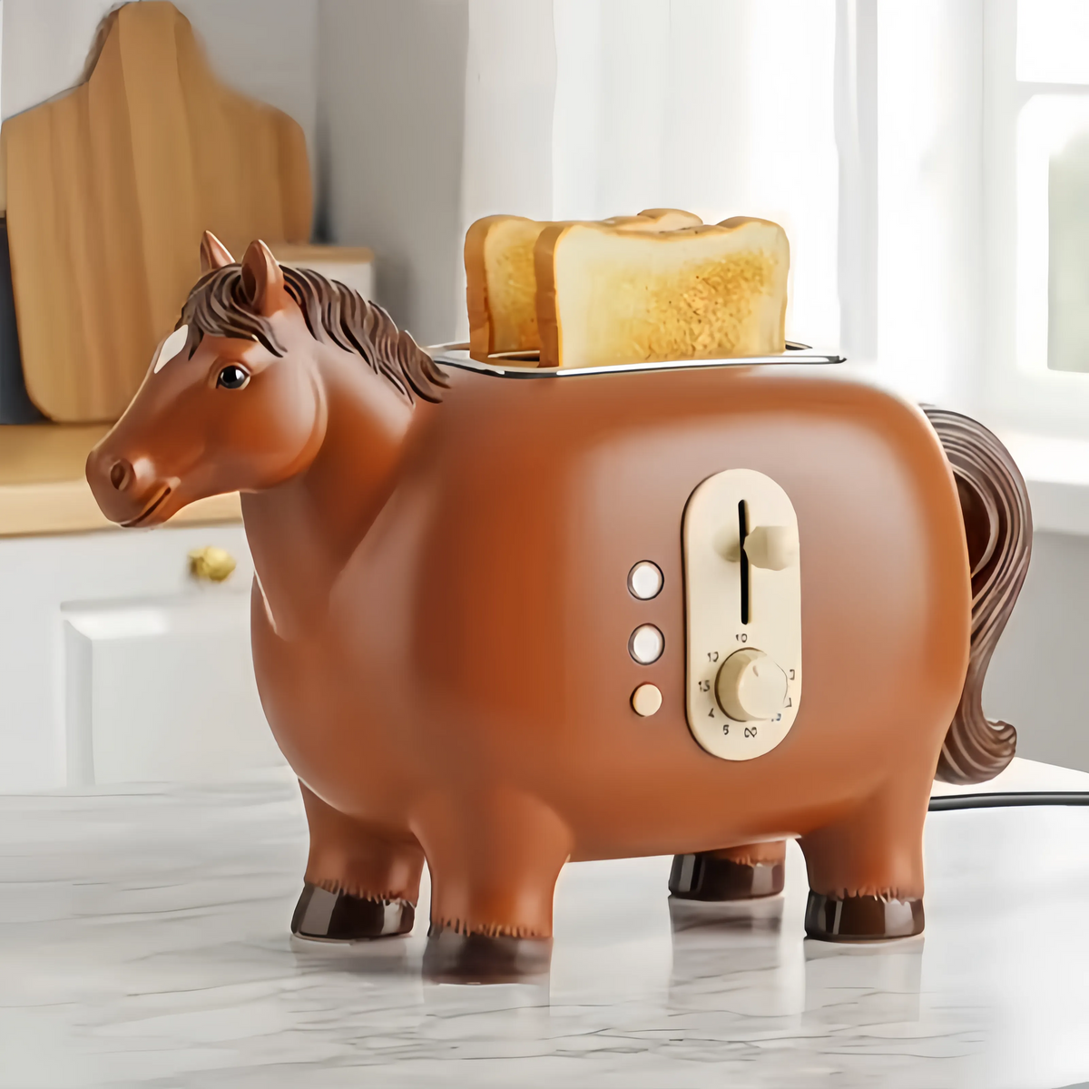 Cute Horse Toaster – 2-Slice Aesthetic Kitchen Appliance for Cozy Breakfasts & Unique Home Decor