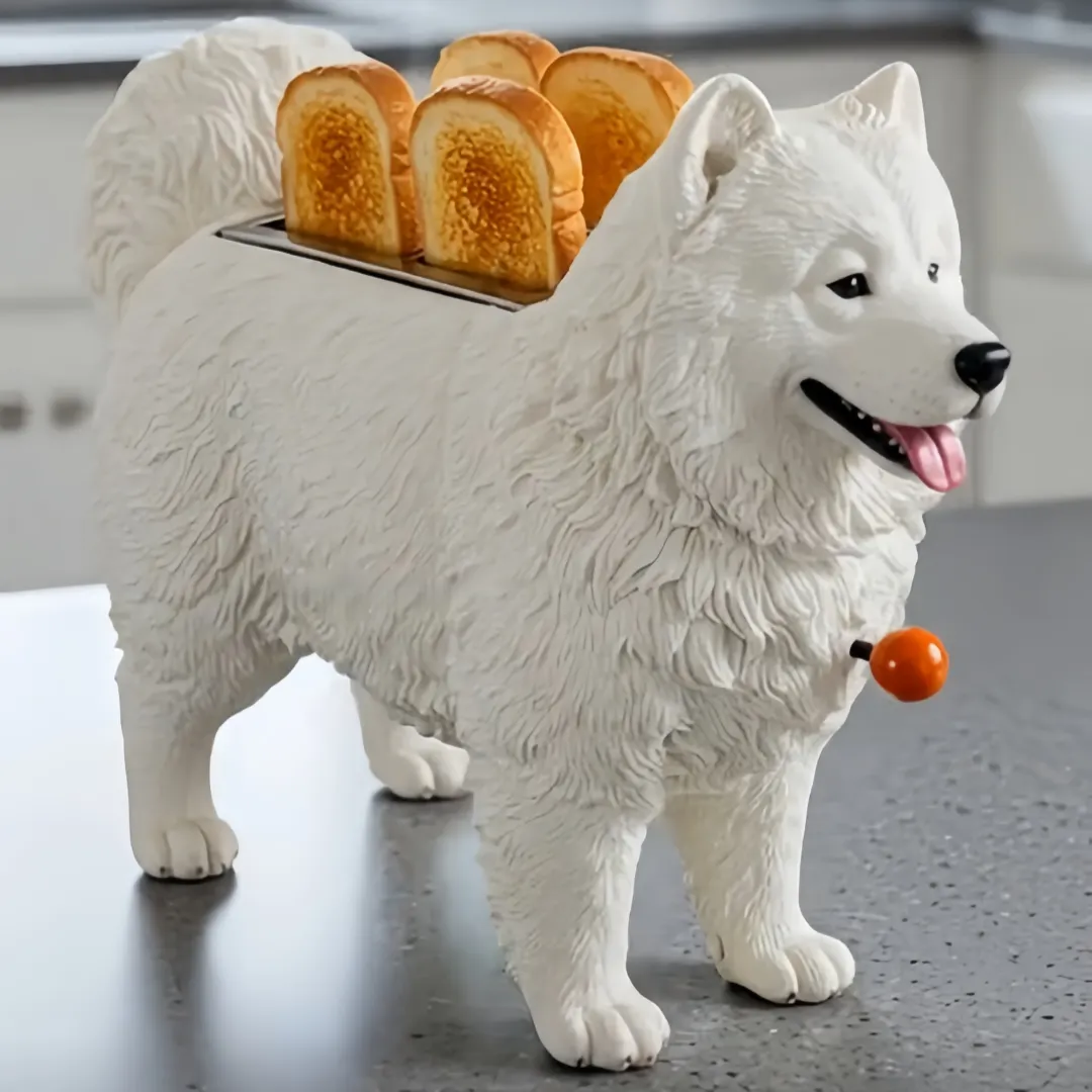 Creative 4-Slice Toaster – Puppy Designs for Fun Breakfasts & Unique Kitchen Decor