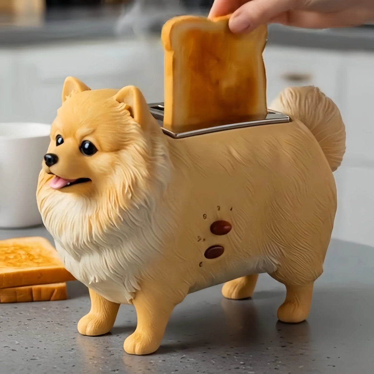 Creative 4-Slice Toaster – Puppy Designs for Fun Breakfasts & Unique Kitchen Decor