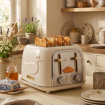 Farmhouse 4-Slice Toaster – Charming Animal Kitchen Appliance for Rustic Country Homes