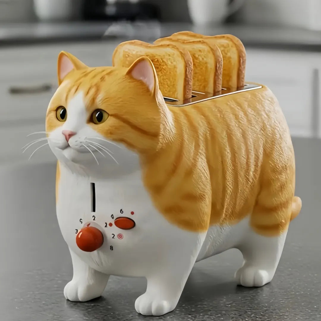 Creative 4-Slice Toaster | Cute Aesthetic Kitchen Appliance for Cozy Breakfast & Unique Home Decor