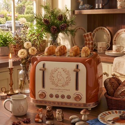 Farmhouse 4-Slice Toaster – Charming Animal Kitchen Appliance for Rustic Country Homes