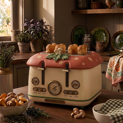 Food-Inspired 4-Slice Toaster – Cute Novelty Kitchen Appliance for Fun Breakfasts