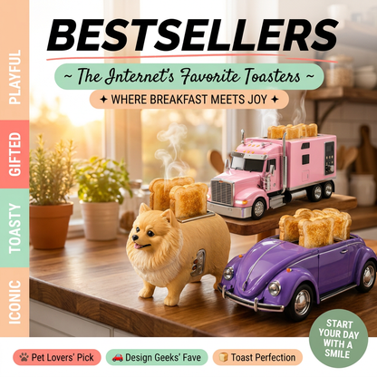 4-Slice Toaster – Decorative Breakfast Maker with 6 Browning Settings & Multi-Function Controls