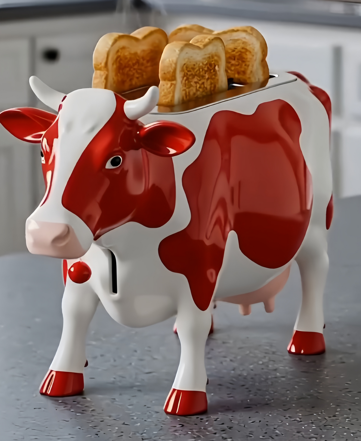 Cute Cow Toaster – Farmhouse Aesthetic Kitchen Appliance & Unique Gift for Cow Lovers
