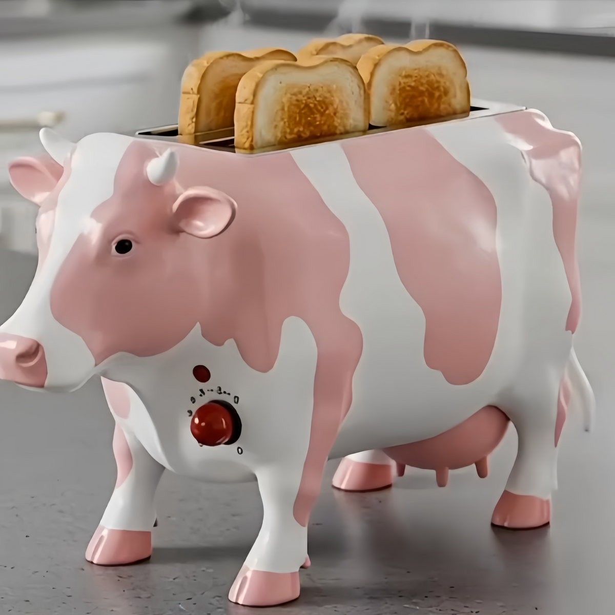 Cute Cow Toaster – Farmhouse Aesthetic Kitchen Appliance & Unique Gift for Cow Lovers