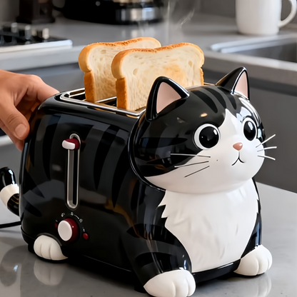 Cute Tabby Cat Toaster – Adorable Aesthetic Kitchen Appliance & Unique Gift for Cat Lovers