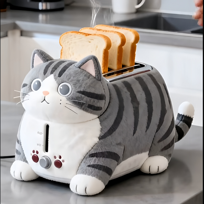 Cute Tabby Cat Toaster – Adorable Aesthetic Kitchen Appliance & Unique Gift for Cat Lovers