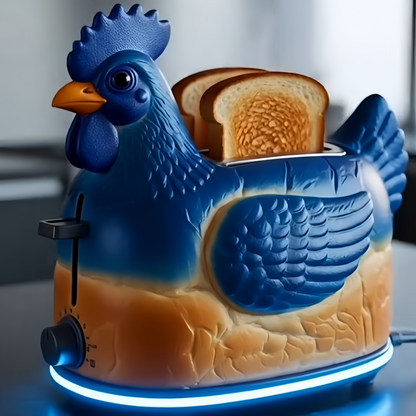 Retro Chicken Toaster – Cute Rooster Kitchen Appliance, Aesthetic Breakfast Maker & Unique Gift for Chicken Lovers