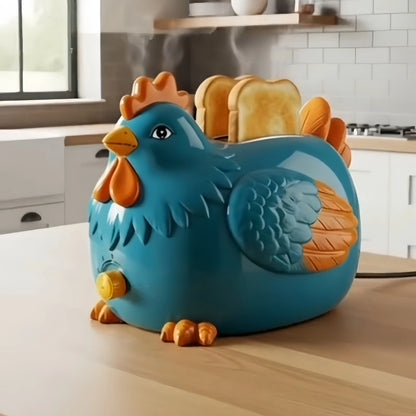 Creative 2-Slice Toaster – Hen Designs for Fun Breakfasts & Unique Kitchen Decor