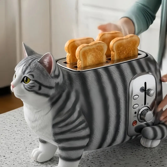 Adorable Cat 4-Slice Toaster – Cute Retro Kitchen Appliance for Cozy Breakfasts & Aesthetic Kitchen Decor